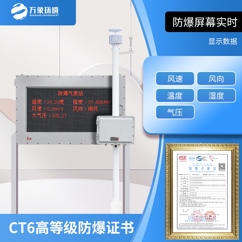 鋼鐵廠防爆氣象站帶著ct6高等級(jí)證書(shū)很好用